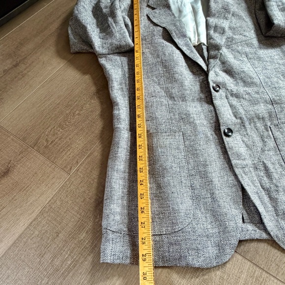 Suitsupply Solbiati 100% Linen Jacket Havana HL INT Unstructured Men 43R Gray - Picture 12 of 16